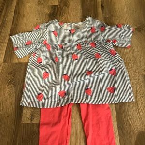 Carters toddler girl chambray outfit size 2T NWOT